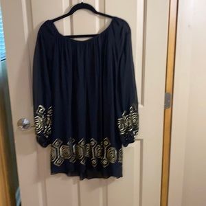 Black with gold trim dress size 6.